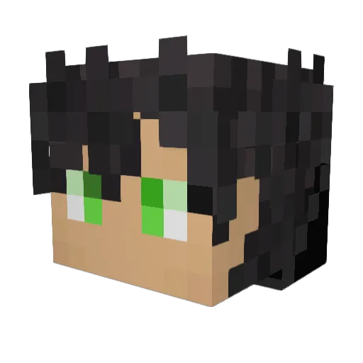 Eilaer Minecraft avatar head, 3D render