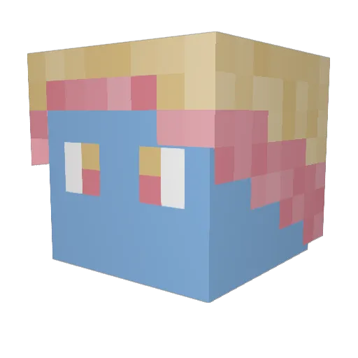 Eileeeeen Minecraft avatar head, 3D render