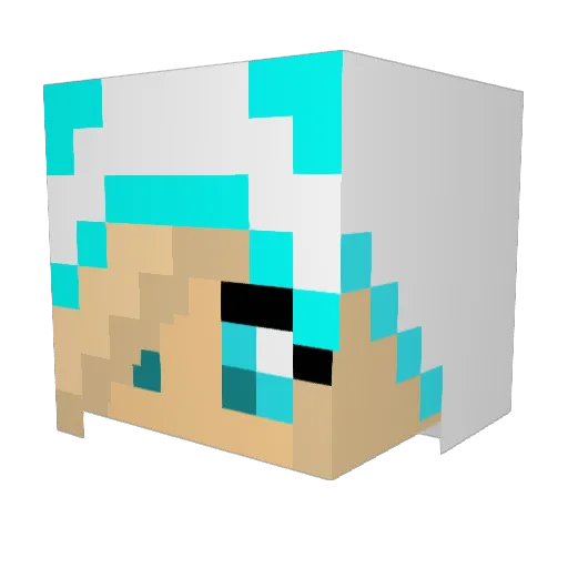 Eileeenn Minecraft avatar head, 3D render