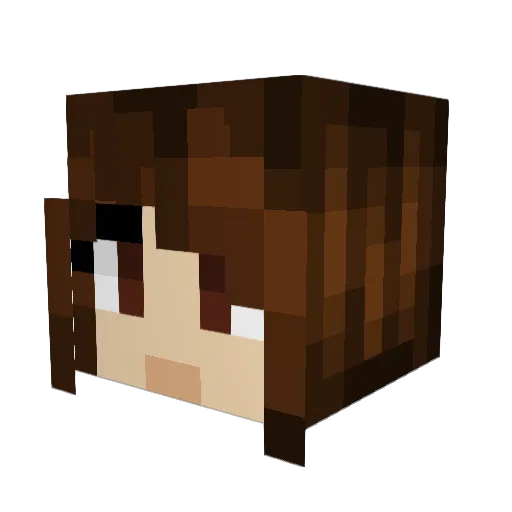 EileenCrimson Minecraft avatar head, 3D render