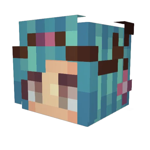 Eileen_attacks Minecraft avatar head, 3D render