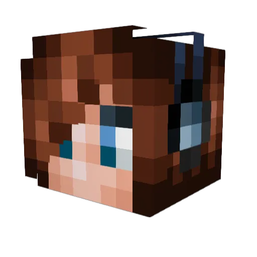 Eilish_5464 Minecraft avatar head, 3D render