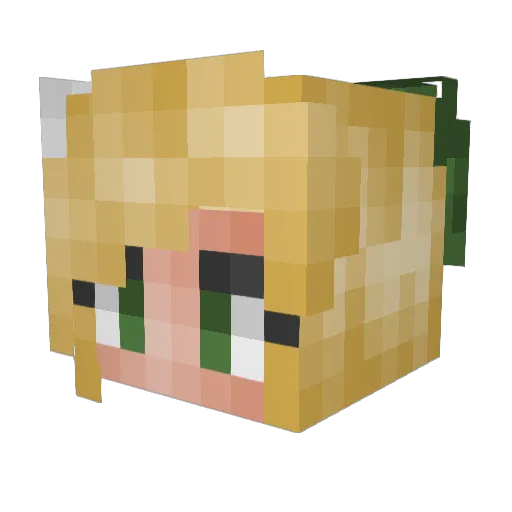 Eilonwy_Lanford Minecraft avatar head, 3D render
