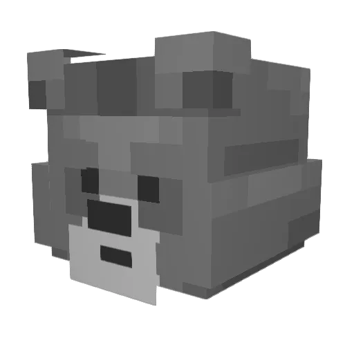 Eimch Minecraft avatar head, 3D render