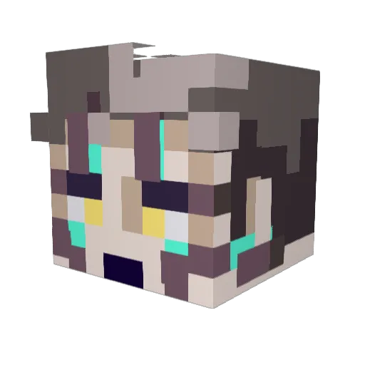 Eimdel Minecraft avatar head, 3D render