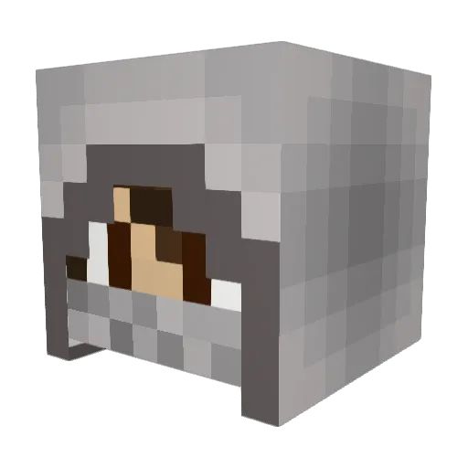 Eimut Minecraft avatar head, 3D render