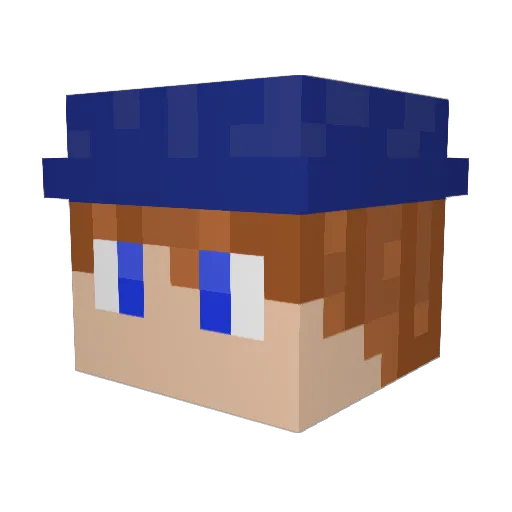 EinD3nn1s Minecraft avatar head, 3D render
