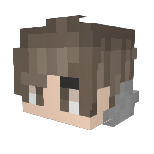 EinDev Minecraft avatar head, 3D render