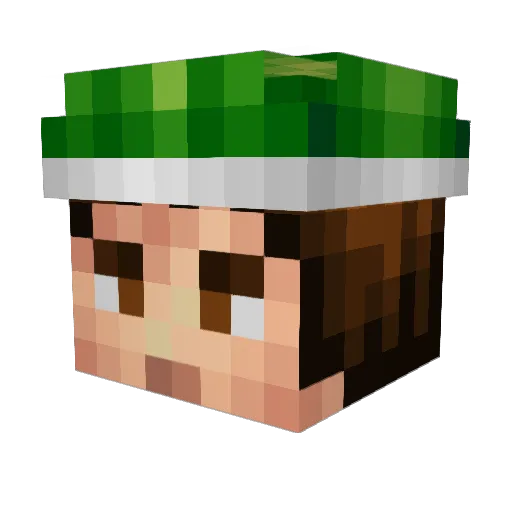 EinDoener Minecraft avatar head, 3D render