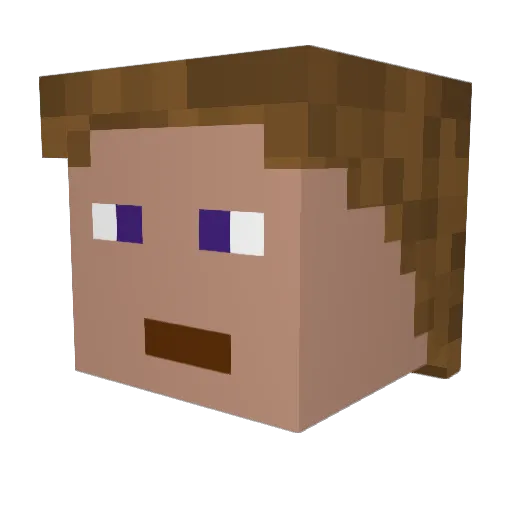 EinEpischerApfel Minecraft avatar head, 3D render