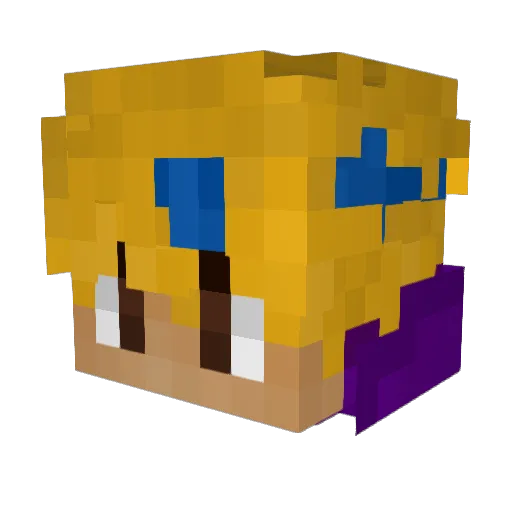 EinFusl Minecraft avatar head, 3D render