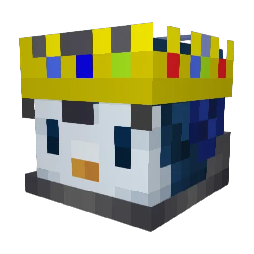 Einarblox Minecraft avatar head, 3D render