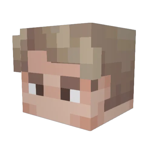 Eind1337 Minecraft avatar head, 3D render