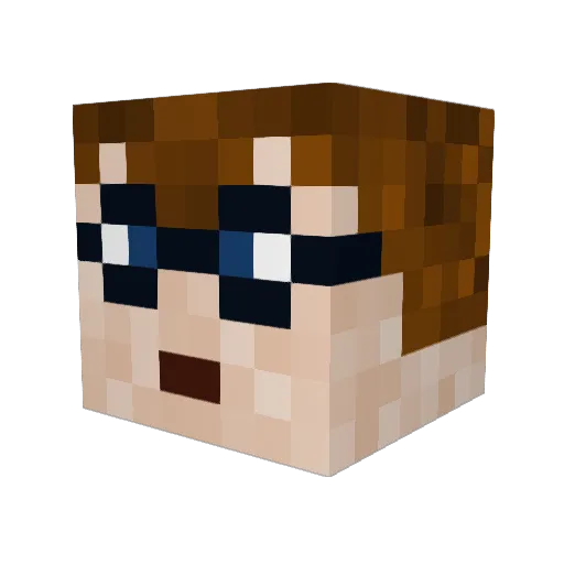 EinfachLuka Minecraft avatar head, 3D render