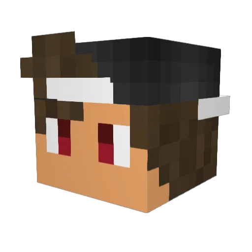 EinfachP4ul Minecraft avatar head, 3D render