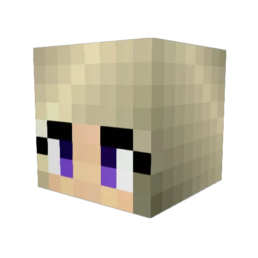 Einfach_Luna Minecraft avatar head, 3D render
