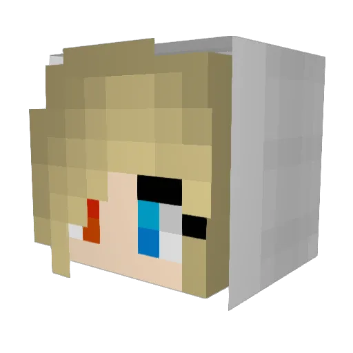 EinhornHatReduce Minecraft avatar head, 3D render