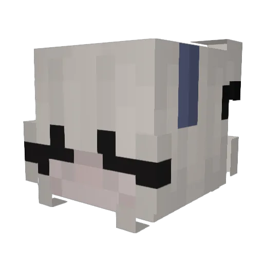 Einifox Minecraft avatar head, 3D render
