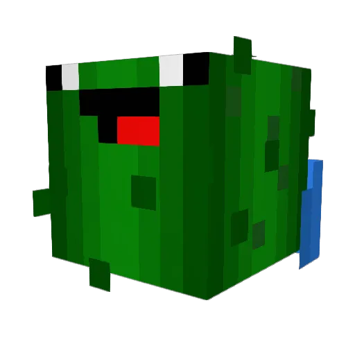 Einlegegurke Minecraft avatar head, 3D render