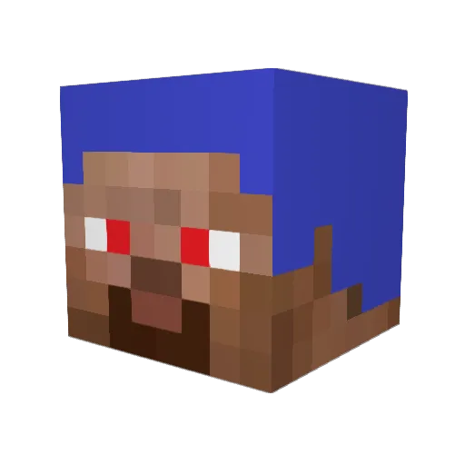 EinsCZ Minecraft avatar head, 3D render