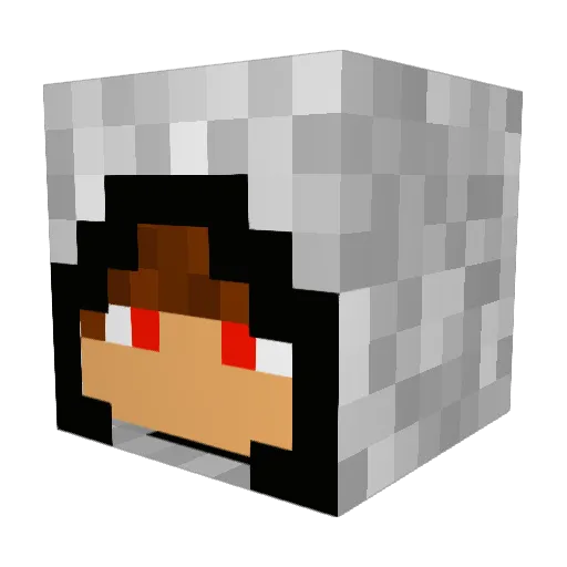 Eins_Chris Minecraft avatar head, 3D render