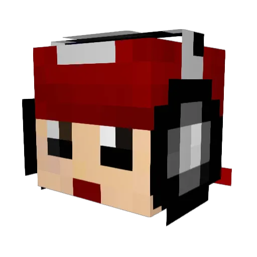 Einze Minecraft avatar head, 3D render