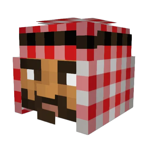Einzelfall Minecraft avatar head, 3D render