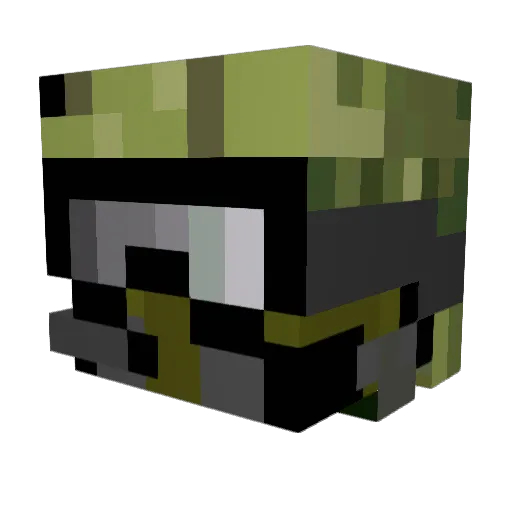 Einzu Minecraft avatar head, 3D render