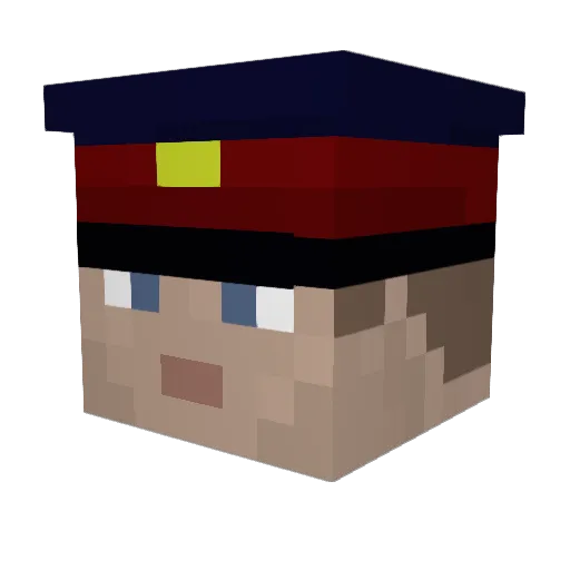 EipixDream Minecraft avatar head, 3D render