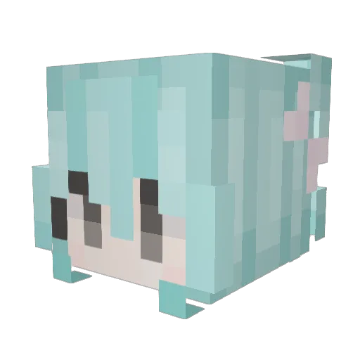 Eirae Minecraft avatar head, 3D render