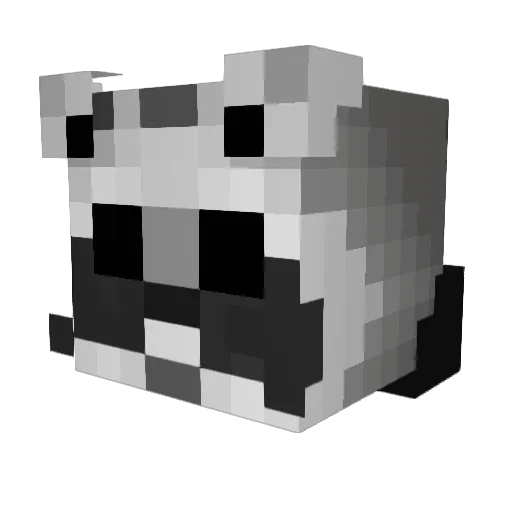 Eirashot Minecraft avatar head, 3D render