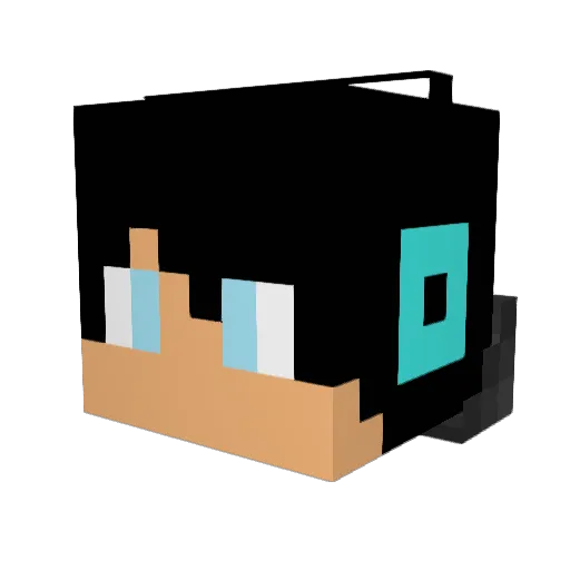 Eiriwen Minecraft avatar head, 3D render