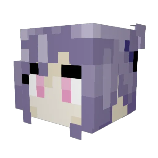 Eirunia Minecraft avatar head, 3D render