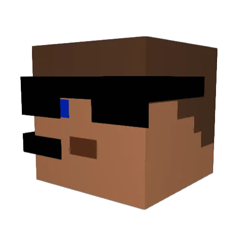 EisCreeper Minecraft avatar head, 3D render