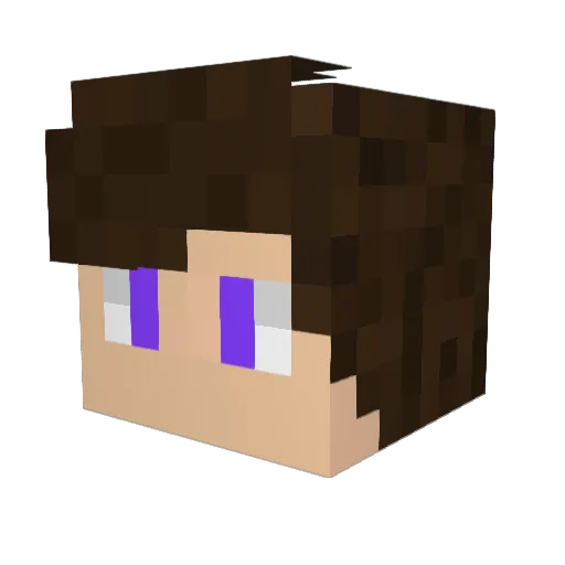 EisGirlStyle Minecraft avatar head, 3D render