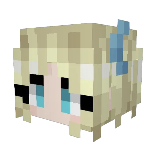 Eisa_Non Minecraft avatar head, 3D render