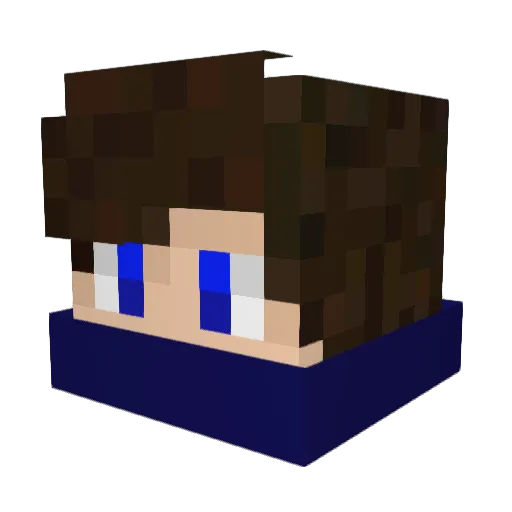 Eisbergsalat_ Minecraft avatar head, 3D render