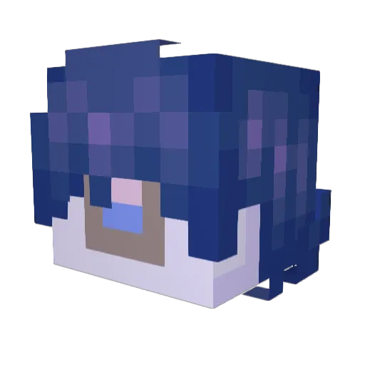 EiscueIceCube Minecraft avatar head, 3D render