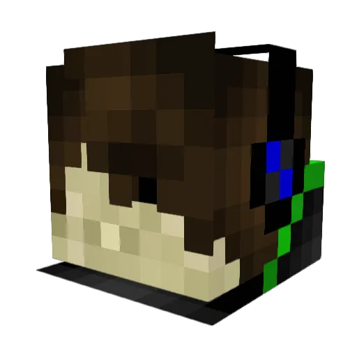 Eisdschungel Minecraft avatar head, 3D render