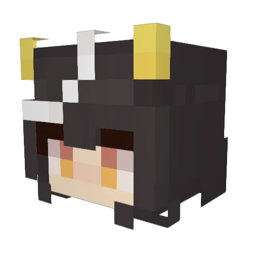 Eiseskalte Minecraft avatar head, 3D render