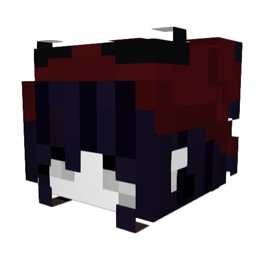 Eishaaa Minecraft avatar head, 3D render