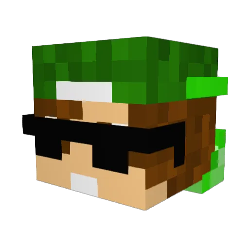 Eishockey Minecraft avatar head, 3D render