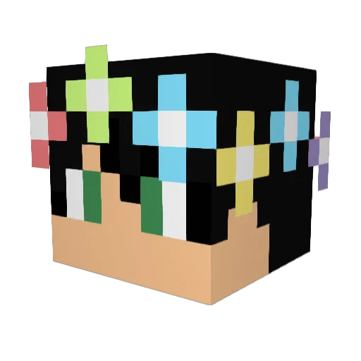 Eiskop102 Minecraft avatar head, 3D render