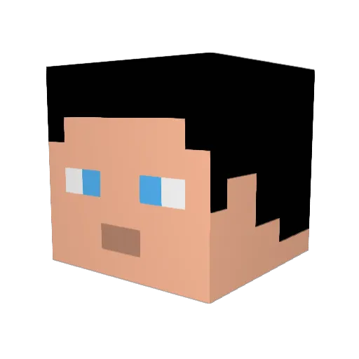 Eisregenghost Minecraft avatar head, 3D render