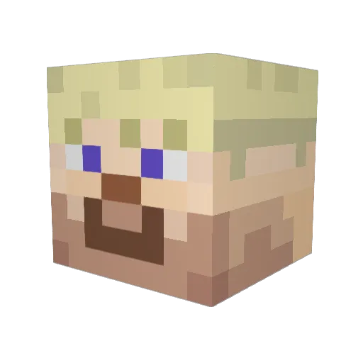 Eistee_x3 Minecraft avatar head, 3D render