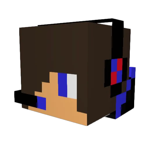 EitanSuperhero Minecraft avatar head, 3D render