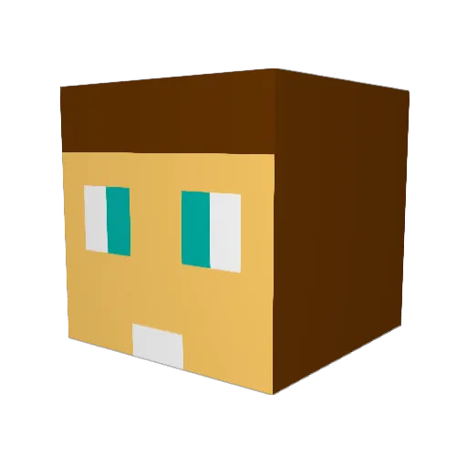 Eitzgamer Minecraft avatar head, 3D render