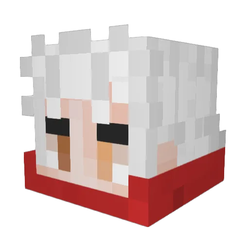 Eivid Minecraft avatar head, 3D render