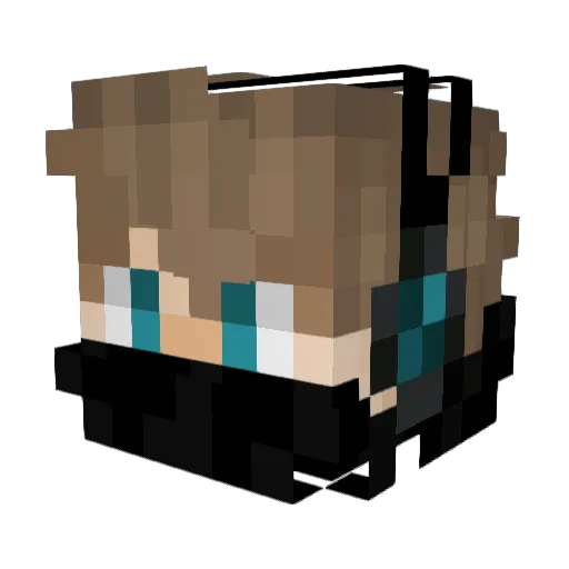 Eiyiro Minecraft avatar head, 3D render