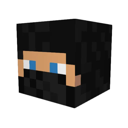 Eizaan Minecraft avatar head, 3D render